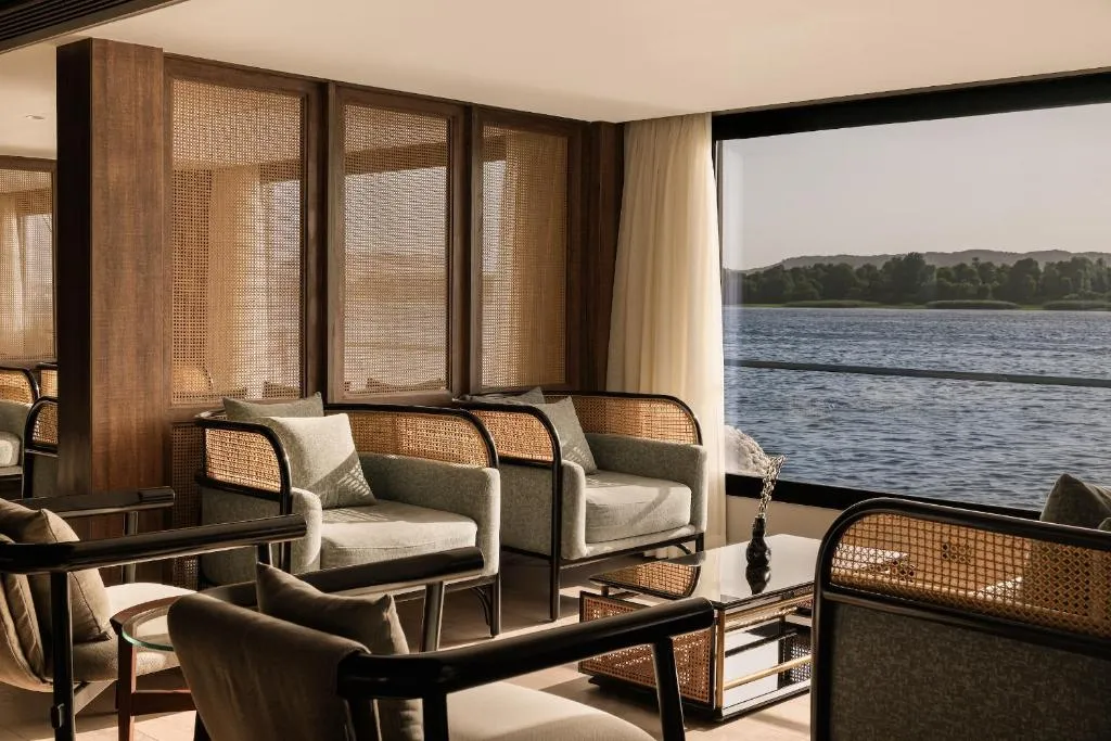 Lounge aboard the Historia The Boutique Nile Cruise Nile cruise